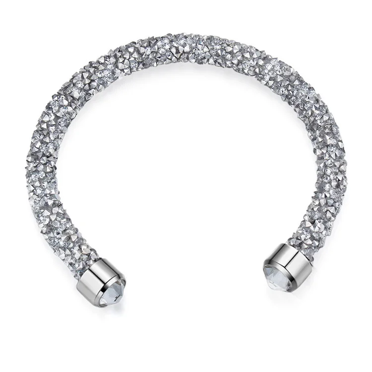 Блестящий браслет-цепочка с кристаллами от SWAROVSKI, браслет для женщин, ювелирное изделие, Pulseira Feminin, подарок на день матери
