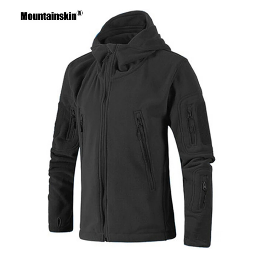Горные мужские флисовые куртки зима-осень с капюшоном уличная походная куртка