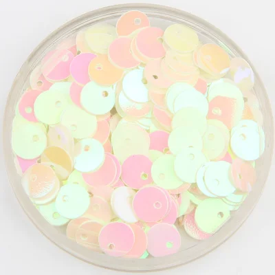 AB Milk Issequins 600 шт 6 мм круглые Блестки DIY Швейные аксессуары Lentejuelas Para Manualidades ПВХ блестки для платья - Цвет: AB Milk