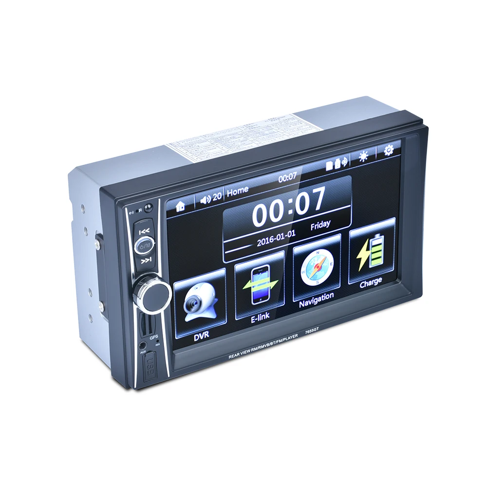 Автомобильная стереомагнитола 7 &quotHD 2DIN Bluetooth MP5 плеер GPS навигация поддержка
