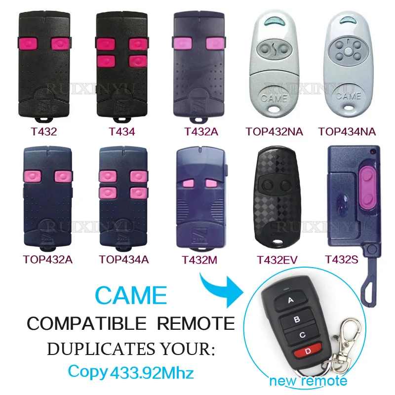 

Пульт дистанционного управления CAME TOP432EE, TOP432NA, TOP432S, 433,92 МГц