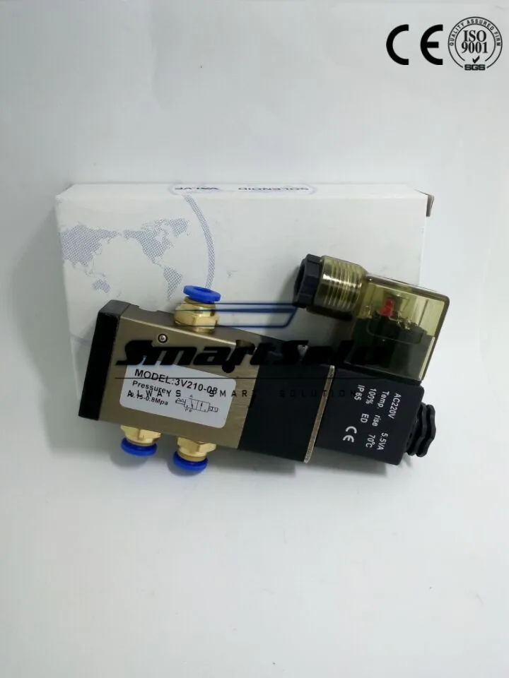 Смарт Бесплатная доставка электромагнитный клапан 3V210-08 порт 1/4 &quotBSP 110V AC