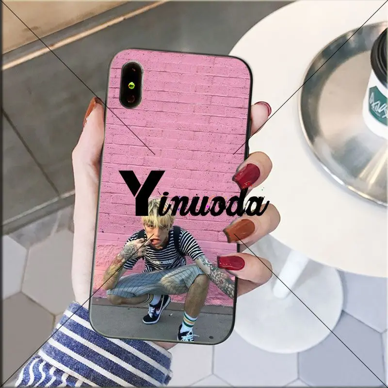 Yinuoda Lil мягкий силиконовый черный чехол для телефона iPhone X XS MAX 6 6S 7 7plus 8 8Plus 5 5S