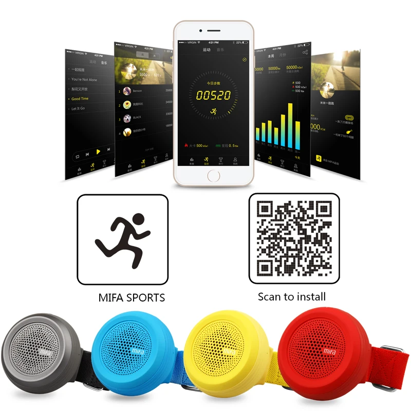 Mifa F20 лучшие Портативный 4 0 Bluetooth Спорт Динамик s мини Беспроводной Running Саундбар с