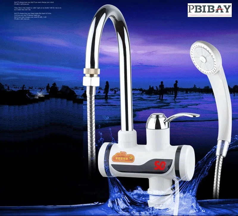 BDS3000W-5 цифровой дисплей Мгновенный Электрический Душ с горячей водой кран без