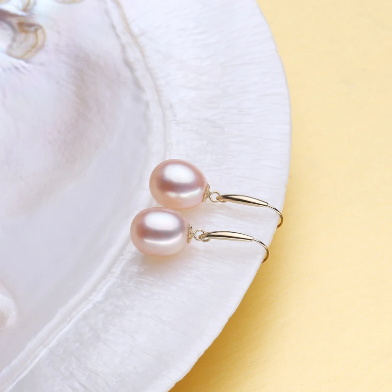 Серьги FENASY из 18-каратного золота розовые жемчужные ювелирные изделия