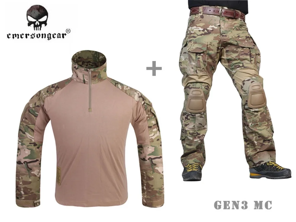 EMERSON Tactical Shirt Pants Suit Airsoft Combat Military bdu Uniform Multicam EM8567 EM8527