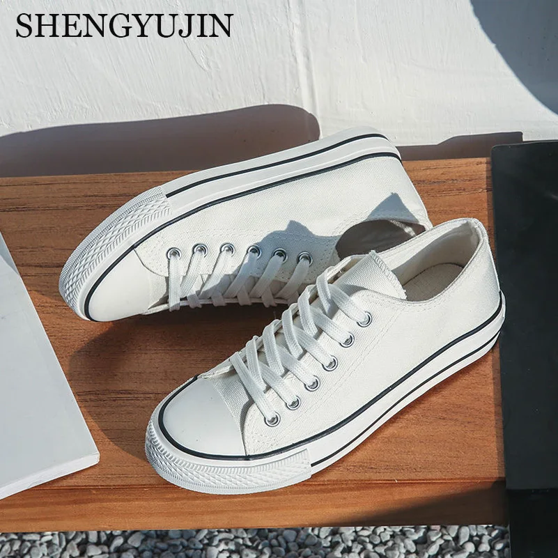 SHENGYUJIN/сезон весна-лето парусиновая обувь для мужчин Новинка 2019 года низкая цвет