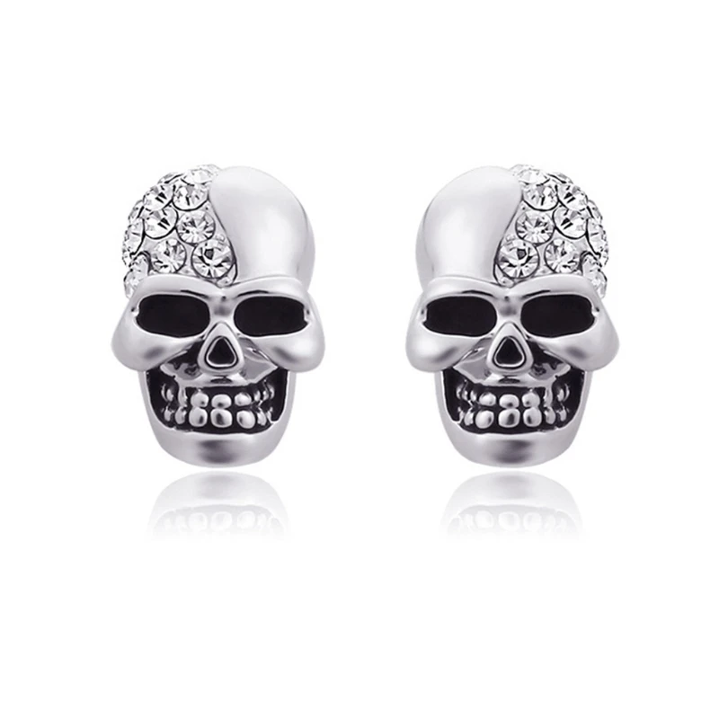 

Retro And Skull Head Ear Piercing Stud Earrings Unique Dangler Ghost Studs