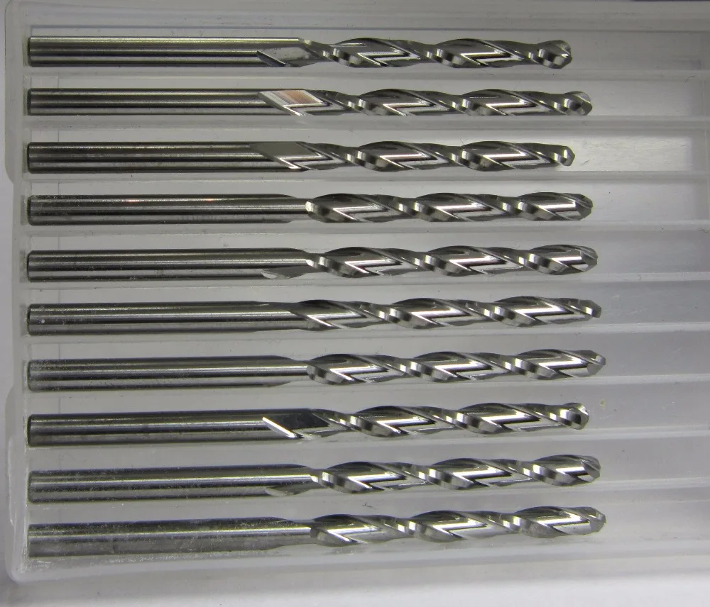 Для работы по дереву 10 шт. твердосплавная Концевая фреза 3 175 мм * 32 55 станок с ЧПУ