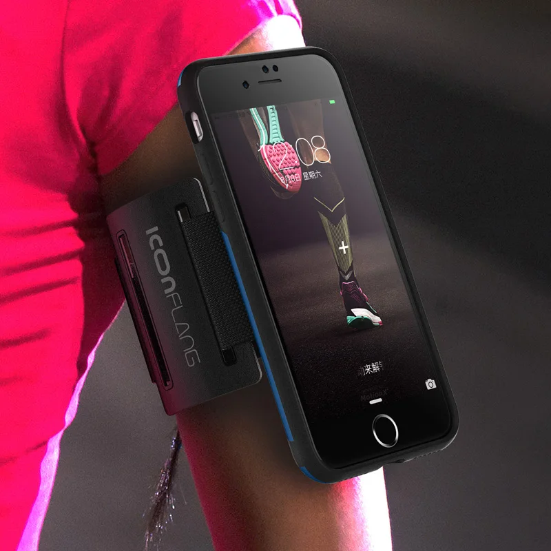 ICONFLANG телефон обратно оболочки Спортивная Повязка Чехол для iPhone 7 аксессуары бега