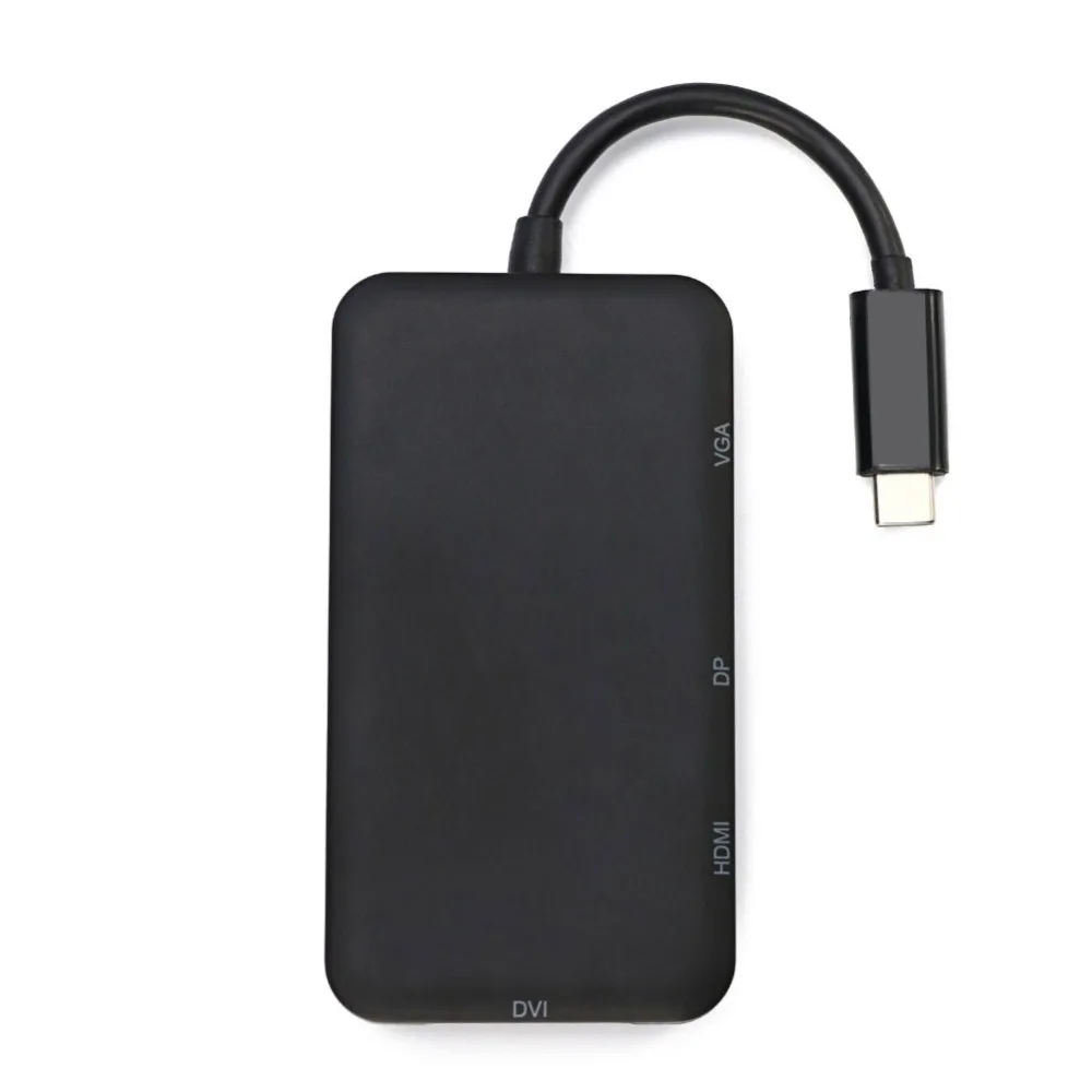 4 в 1 usb type C концентратор к HDMI DVI VGA DP дисплей многопортовый адаптер конвертер K 1080 P