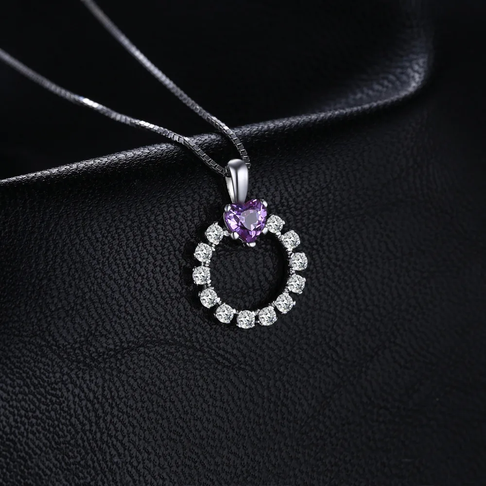 Jewelrypalace сердце любовь 1ct создан Александрит Сапфир кулон 925 стерлингового серебра