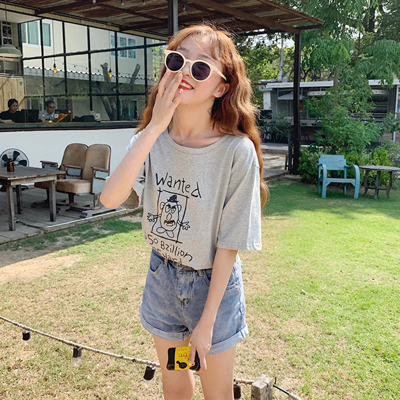 Забавные футболки для женщин 2019 женские с графикой Женская хлопковая футболка