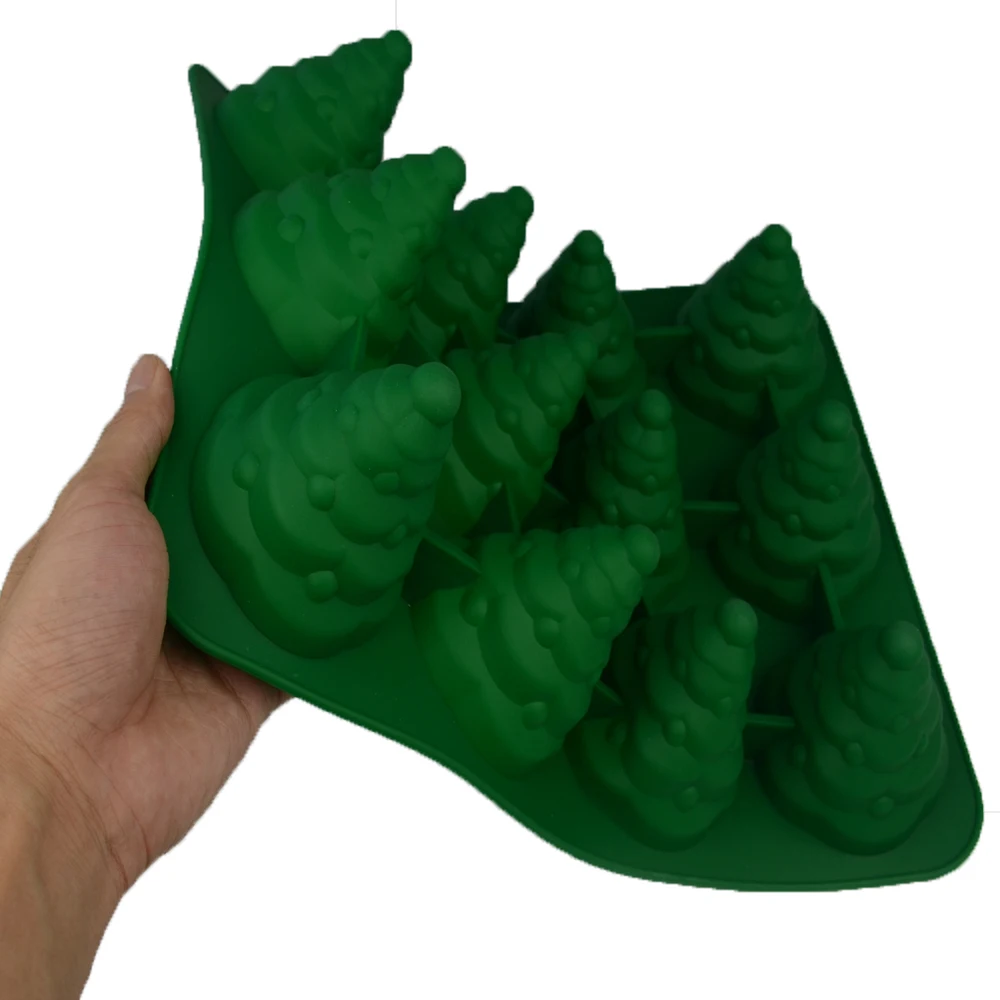 Рождественские DIY 3d силиконовые формы много узоров Рождественская елка зонтик