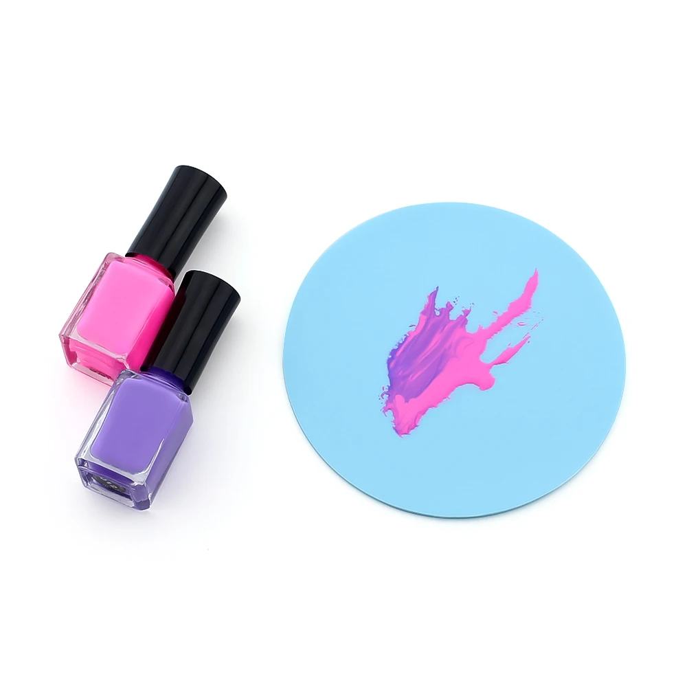 Круглый Силиконовый Тонер для ногтей маленький и портативный легко моющийся