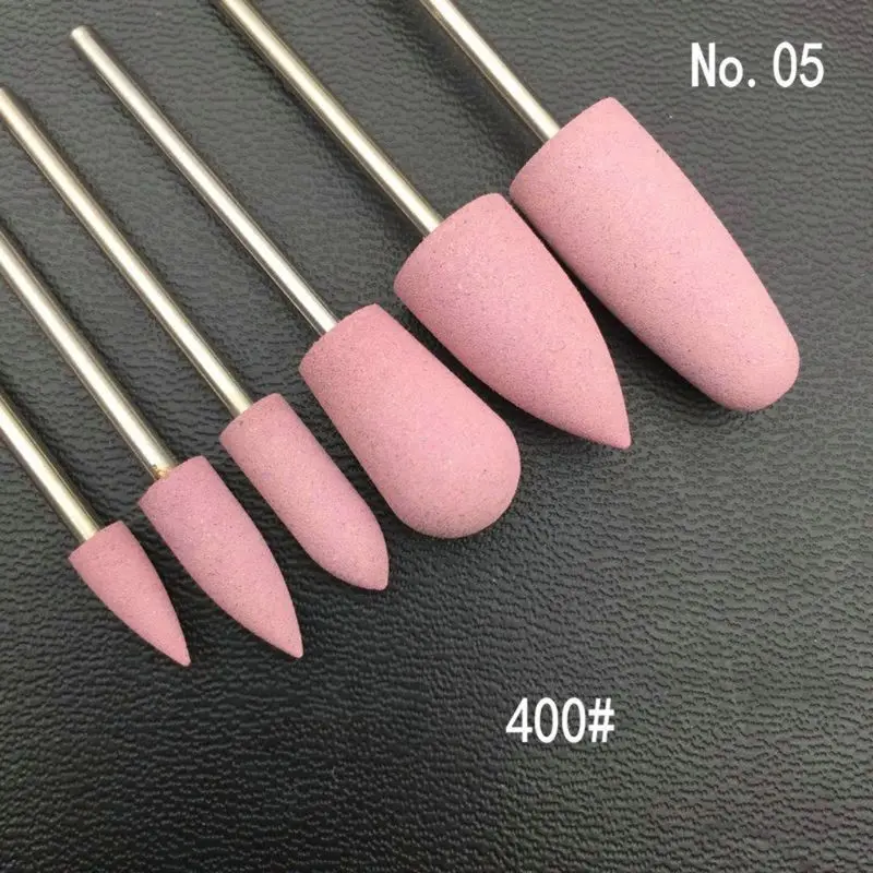 6 шт./компл. резиновая кремния Nail Фрезерное сверло Резак для маникюра бит Гибкая полировщик машина электрическая пилка для ногтей Инструменты