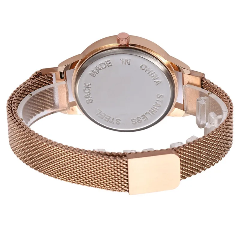 

TIANNBU Women Mesh Magnet Buckle Simple Quartz Watch Luxury Ladies Geometric Surface Quartz Watch Relogio Feminino A4