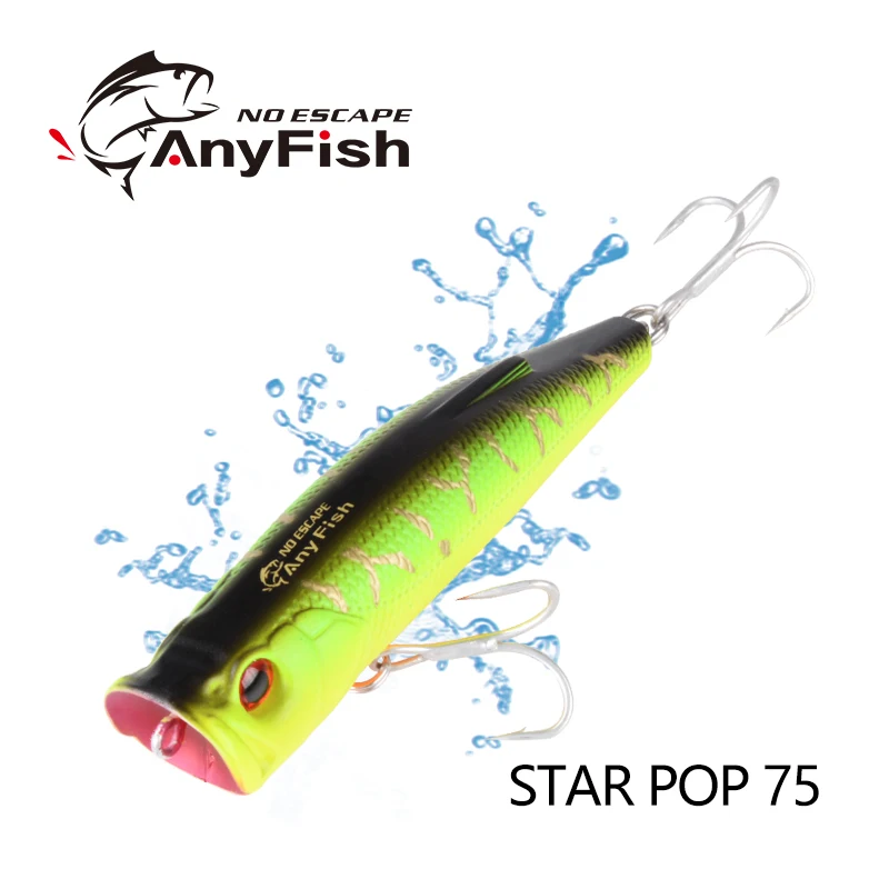Рыболовная приманка ANYFISH STAR POP75 искусственная 7 5 см 9 г жесткая с 2 рыболовными