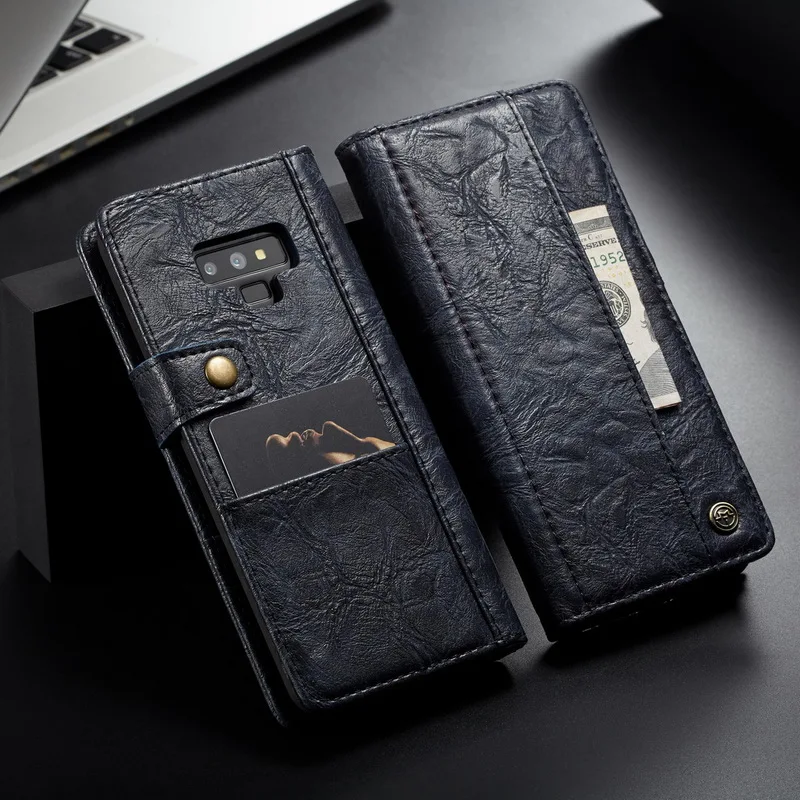 Чехол из натуральной кожи в стиле ретро для samsung Galxy Note 9, 8, S9, S8, держатель для карт, чехол, кошелек для samsung S8, S9 Plus, S7 Edge, кошелек, чехол, сумка