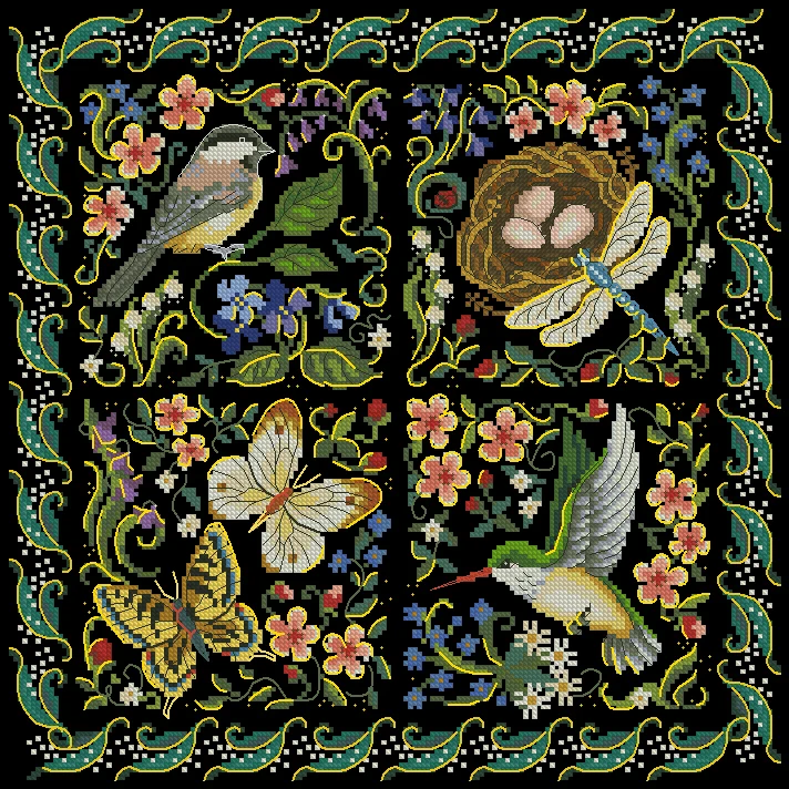 Высокое качество Счетный набор крестиков Finery Of Nature Bird Nest яйцо бабочка цветок
