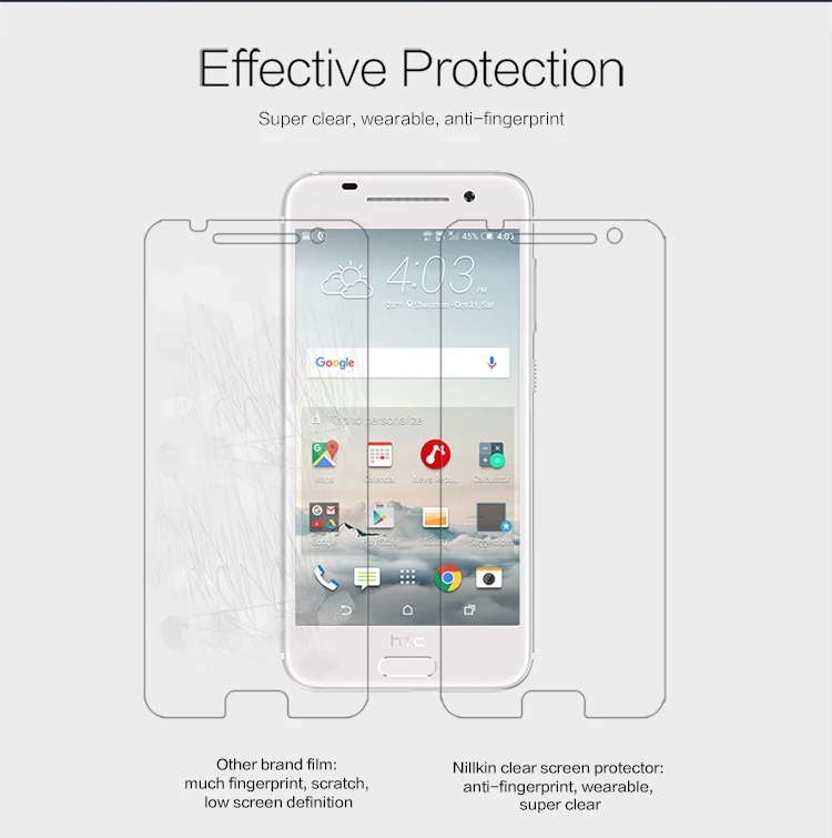 2 шт./лот Защита экрана для HTC One A9 NILLKIN кристальная супер прозрачная защитная
