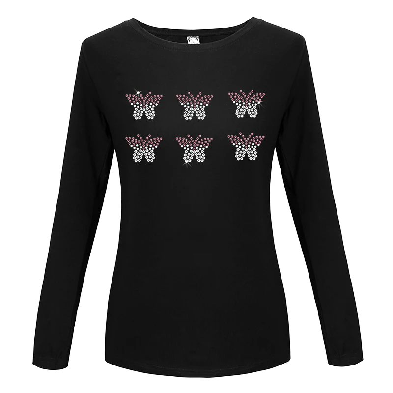 Топы футболка Для женщин Camisetas Mujer Otono 2018 Diamond Футболка печати шею Повседневное Топ