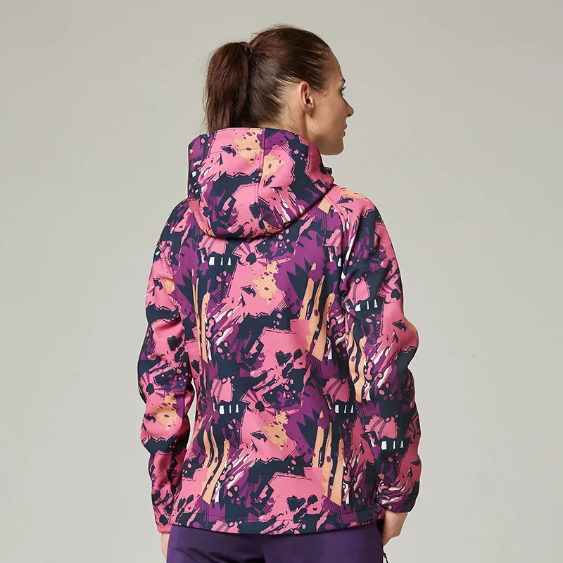 Камуфляж мягкой оболочки зимняя женская обувь лыжные куртки открытый