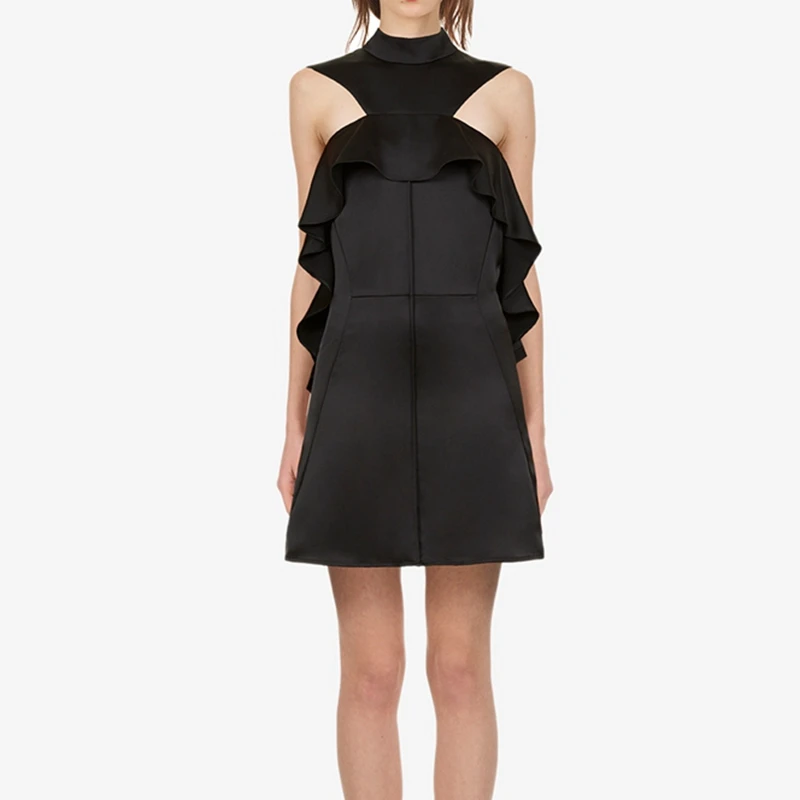 

Elegant Black Women Dress Sexy Cold Shoulder Dresses