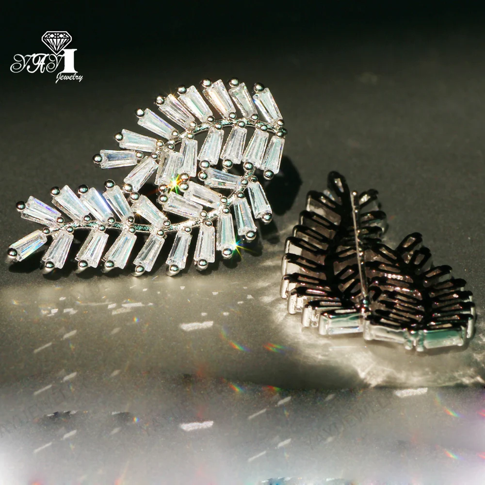 Ювелирные изделия YaYI Мода Принцесса 13CT серебро белый циркон Цвет Длинные серьги