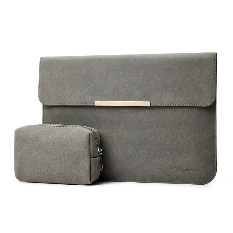 Grey Сумка для ноутбука KALIDI, рукав для Macbook Air, 11 дюймов, новинка, pro 13, сумка для ноутбука, для Ipad, 12,9 дюймов, чехол для ноутбука, для Surface Pro, XiaoMi - Цвет: Grey