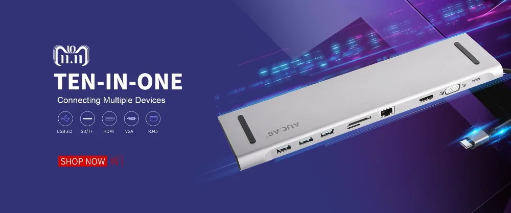 AUCAS 4 в 1 USB 3,0 концентратор адаптер Тип C к HDMI usb-хаб адаптер для MacBook Micro USB 3,0 док-конвертер аксессуары для ПК