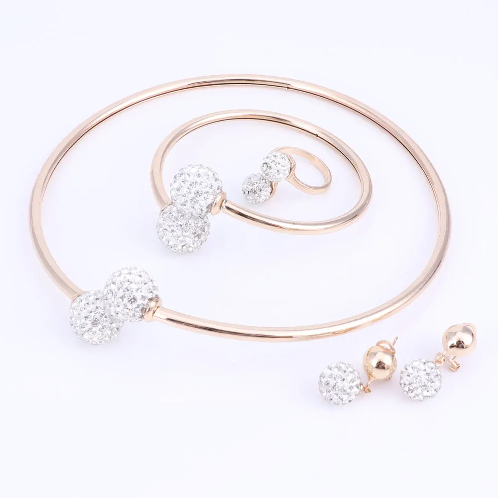 Африканские бусы Ювелирные наборы Свадебные аксессуары золотого цвета ожерелье