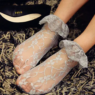 2018 новые американские женские кружевные короткие носки с вышивкой|Носки| |