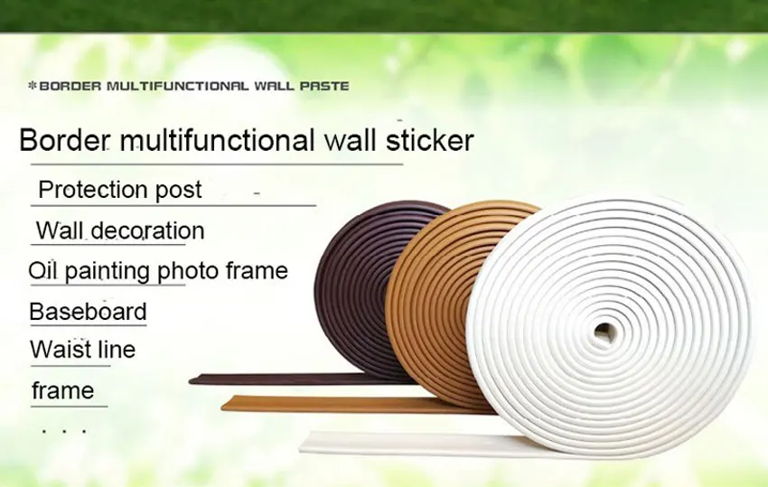 3D Baseboard border Strip анти-столкновения ПЭ пены линии талии стены стикеры Обои потолок