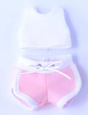 1pcs vest 1pcs short Спортивная безрукавка для куклы ручной работы, пальто, одежда для средних кукол Blyth, Holala, Ixdoll, 1/8 BJD, 1/6 BJD, Blyth, аксессуары для кукол - Цвет: 1pcs vest 1pcs short