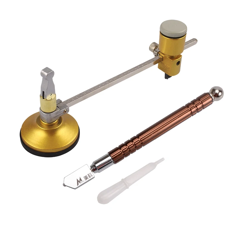 Glass Cutter Kit Промышленный Набор для резки стекла 40 см компасы круговые режущие инструменты алмазный круг режущий ручной инструмент для резки стекла - Цвет: Glass Cutter Kit