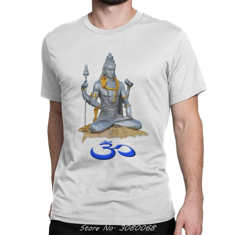 Футболка Shiva Om мужская с коротким рукавом тенниска из чистого хлопка в стиле хип