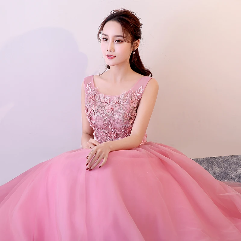 Новое поступление 2020 Vestido De Festa роскошная аппликация вечернее платье с вышитым