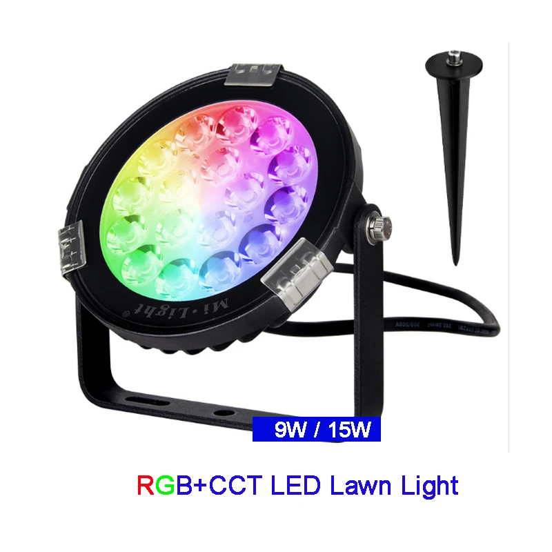 MiBOXER IP65 Водонепроницаемый 6 Вт 9 Вт 15 Вт RGB+ CCT светодиодный светильник для газона DC24V AC110V 220 в открытый садовый светильник ing, FUTC01/FUTC02/FUTC03/FUTC04