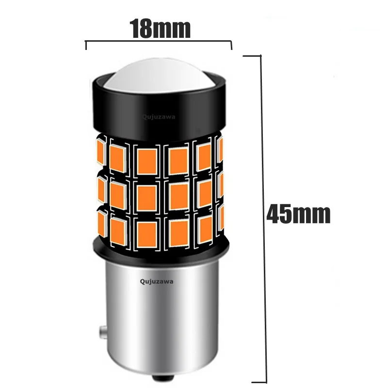 1 шт. 1156PY BAU15S 1056 7507 PY21W 150 градусов 1500LM светодиодный оранжевая машинка-светодиодный сигнализирующий фонарь стоп-сигнал Автомобильный поворотный сигнал светло-желтый