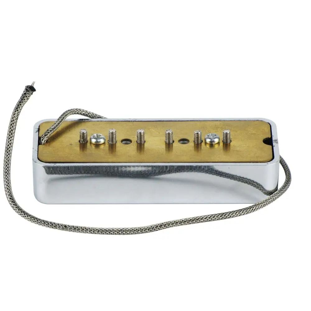 FLEOR Vintage Alnico 5 Soapbar P90 P 90 Шея Гитара пикап хромированный пластиковый чехол с