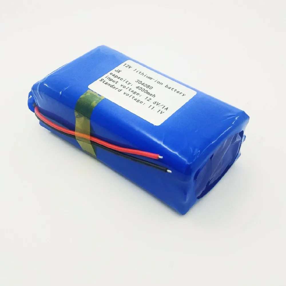 12 V литий полимерный аккумулятор 304080 4000 mAh портативный 11 1 литиевая батарея