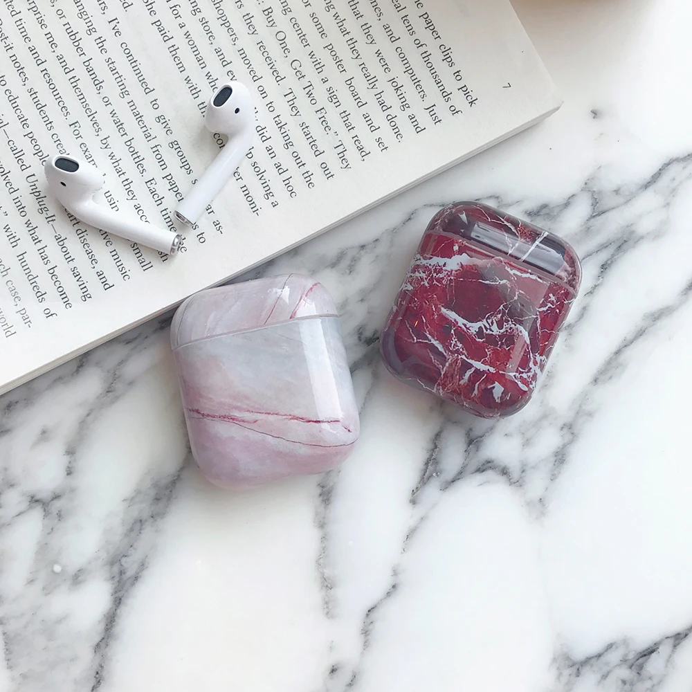 Чехол для наушников для Airpods, чехол, роскошный мраморный Жесткий Чехол для наушников, защитная крышка, аксессуары для Apple Airpods, зарядная коробка
