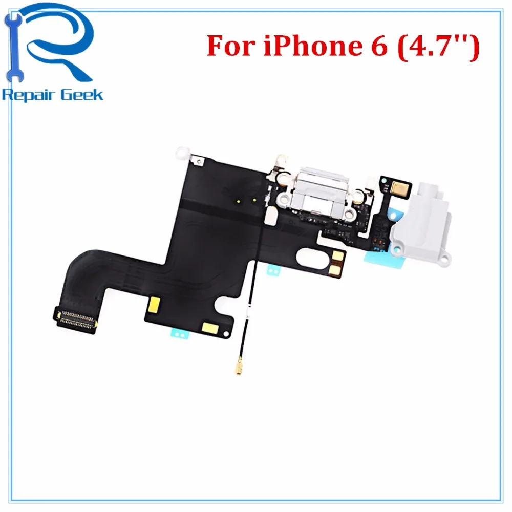 10 шт./лот Новый зарядный порт гибкий кабель для iPhone 6 4 7 '' аудио разъем USB