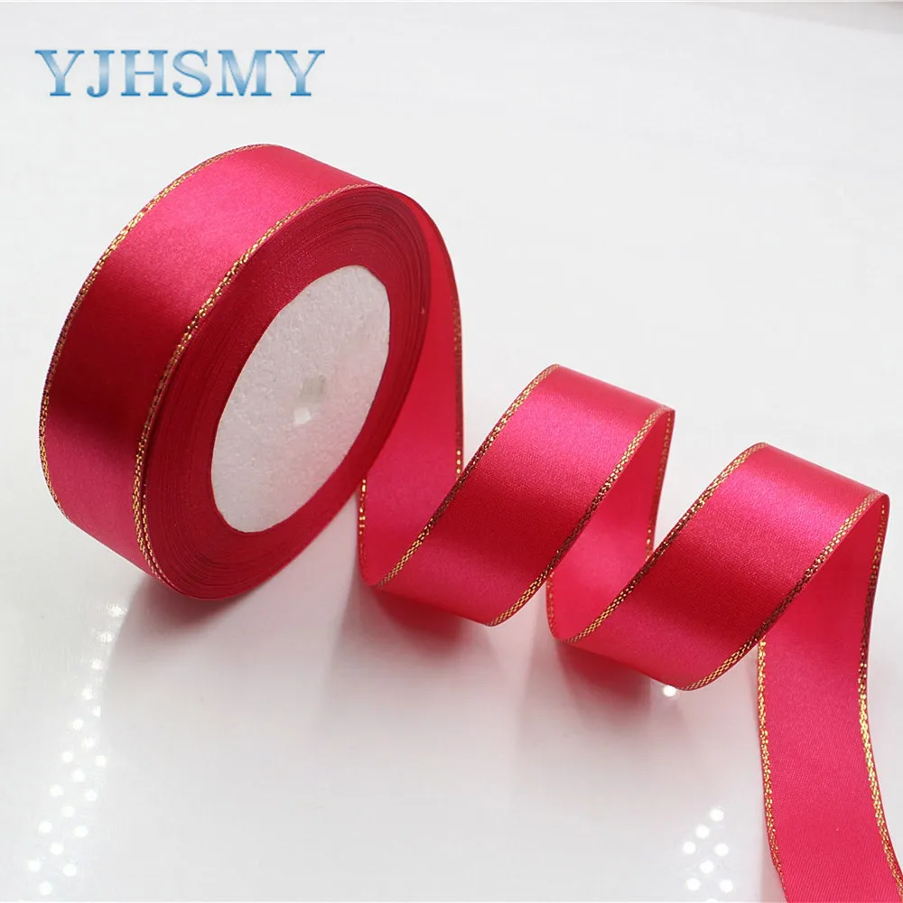 YJHSMY K 171023 25MM 248 25 мм 5 цветов на выбор ярдов шелковая атласная лента свадебные