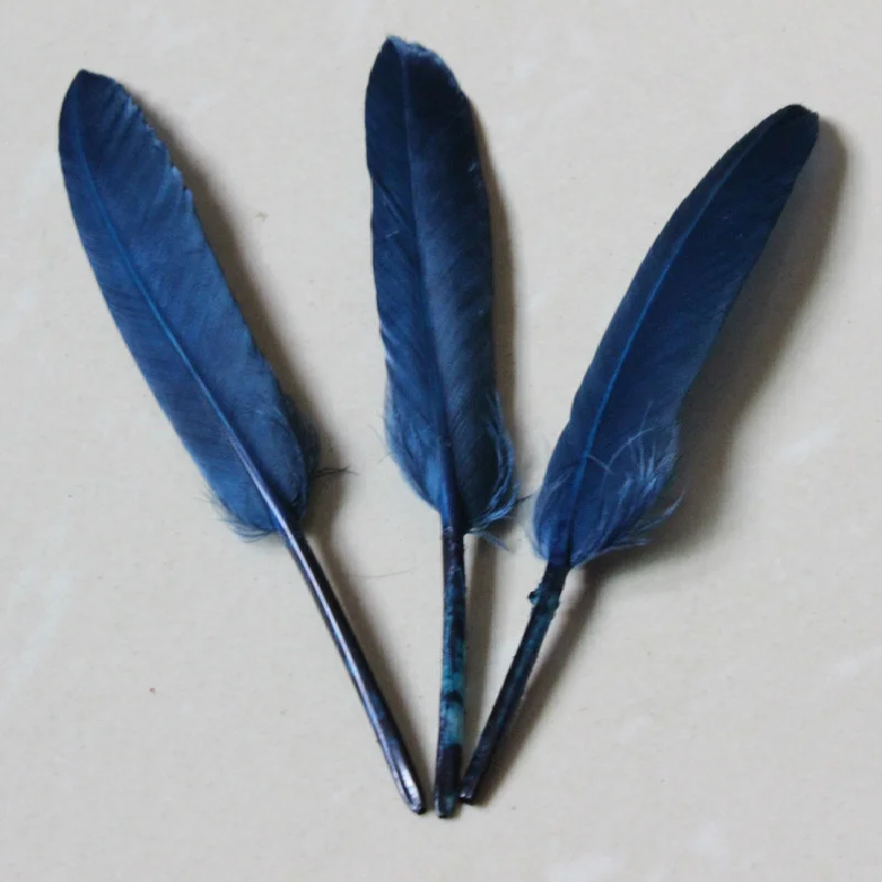 

New Hot Pretty 100pcs/lot Beautiful navy Goose Feather 4-6 Inches 10-15 cm Colorful