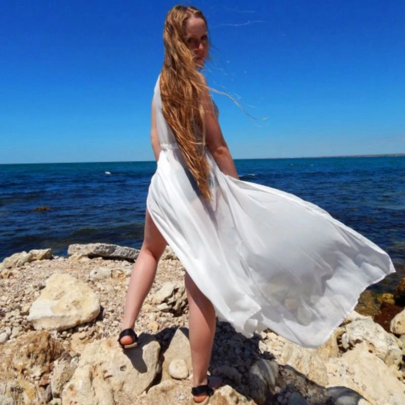 Женский купальник Пляжная накидка 2017 бикини Пляжное Платье Длинная блузка