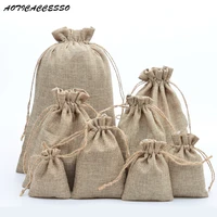 hessian jute burlap drawstring bag for christmas wedding party arts crafts projects presents snack coffee bean jewelry gift bags