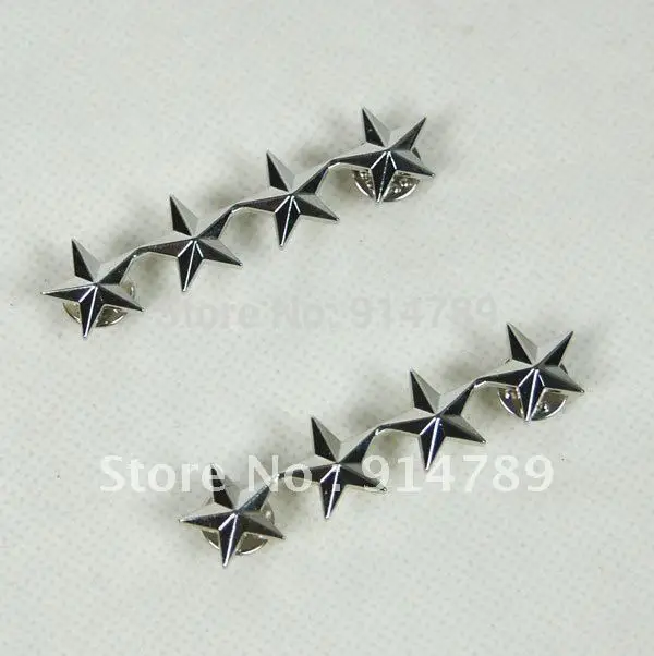 

PAIR OF US ARMY OFFICER 4 STAR GENERAL RANK BADGES PIN -31999